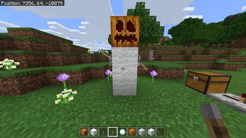 Как сделать снеговика в Minecraft0