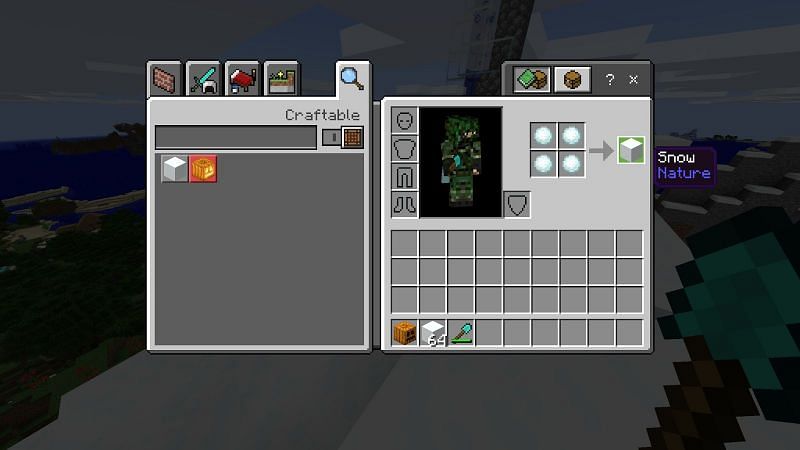 Как сделать снеговика в Minecraft2