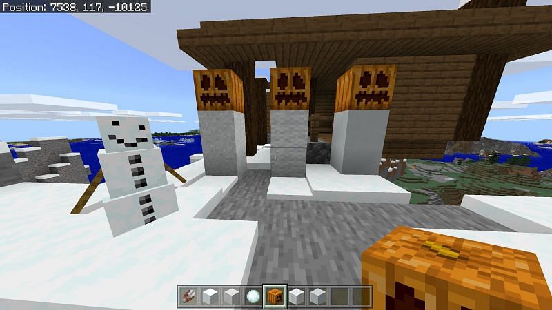 Как сделать Снеговик в Minecraft5